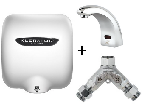 XLERATOR® XL-BW & AMTC AEF-300 Touch-Free Faucet Combo