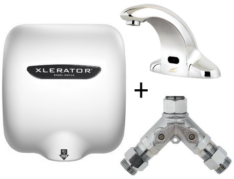 XLERATOR® XL-BW & AMTC AEF-301 Touch-Free Faucet Combo